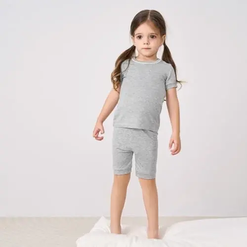 pureborn Baby Pajamas Set Pjs - Kids Toddler Boy Girl Short Long Sleeve Snug Fit Sleepwear 2pcs 18M-7Y - 4