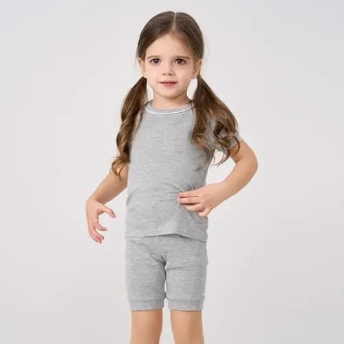 pureborn Baby Pajamas Set Pjs - Kids Toddler Boy Girl Short Long Sleeve Snug Fit Sleepwear 2pcs 18M-7Y - 2