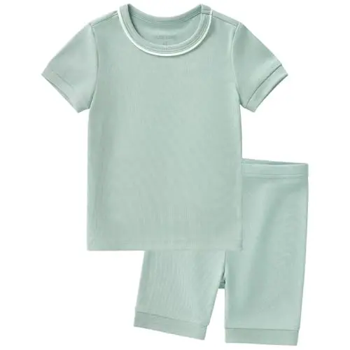 pureborn Bebek Pijama Takımı Pjs - Çocuk Küçük Çocuk Erkek Kız Kısa Uzun Kollu Dar Kesim Uyku Giyim 2'li 18 Ay-7 Yaş 