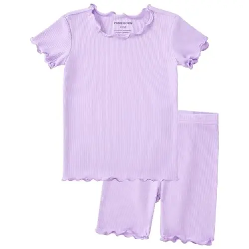pureborn Bebek Pijama Takımı Pjs - Çocuk Küçük Çocuk Erkek Kız Kısa Uzun Kollu Dar Kesim Uyku Giyim 2'li 18 Ay-7 Yaş 
