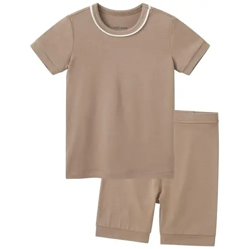 pureborn Bebek Pijama Takımı Pjs - Çocuk Küçük Çocuk Erkek Kız Kısa Uzun Kollu Dar Kesim Uyku Giyim 2'li 18 Ay-7 Yaş 