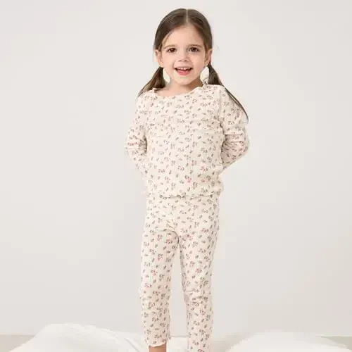 pureborn Baby Pajamas Set Pjs - Kids Toddler Boy Girl Short Long Sleeve Snug Fit Sleepwear 2pcs 18M-7Y - 2