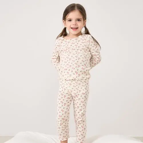 pureborn Baby Pajamas Set Pjs - Kids Toddler Boy Girl Short Long Sleeve Snug Fit Sleepwear 2pcs 18M-7Y - 2