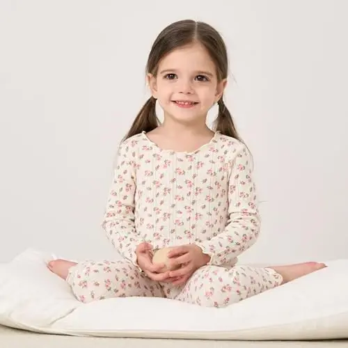 pureborn Baby Pajamas Set Pjs - Kids Toddler Boy Girl Short Long Sleeve Snug Fit Sleepwear 2pcs 18M-7Y - 3