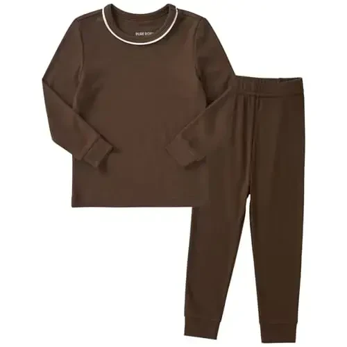 pureborn Baby Pajamas Set Pjs - Kids Toddler Boy Girl Short Long Sleeve Snug Fit Sleepwear 2pcs 18M-7Y - 1