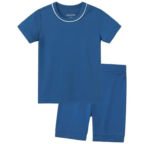 pureborn Baby Pajamas Set Pjs - Kids Toddler Boy Girl Short Long Sleeve Snug Fit Sleepwear 2pcs 18M-7Y - 1