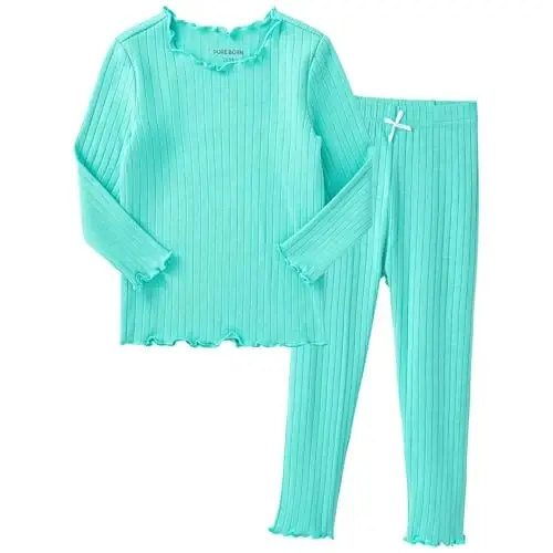 pureborn Bebek Pijama Takımı Pjs - Çocuk Küçük Çocuk Erkek Kız Kısa Uzun Kollu Dar Kesim Uyku Giysisi 2 adet 18 Ay-7 Yaş 