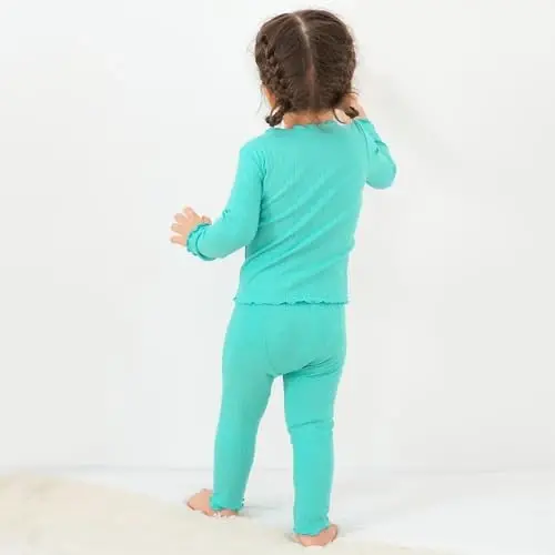 pureborn Bebek Pijama Takımı Pjs - Çocuk Küçük Çocuk Erkek Kız Kısa Uzun Kollu Dar Kesim Uyku Giysisi 2 adet 18 Ay-7 Yaş - 3