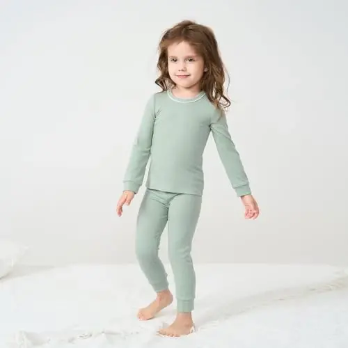 pureborn Bebek Pijama Takımı Pjs - Çocuk Küçük Çocuk Erkek Kız Kısa Uzun Kollu Dar Kesim Uyku Giysisi 2'li 18 Ay-7 Yaş - 3