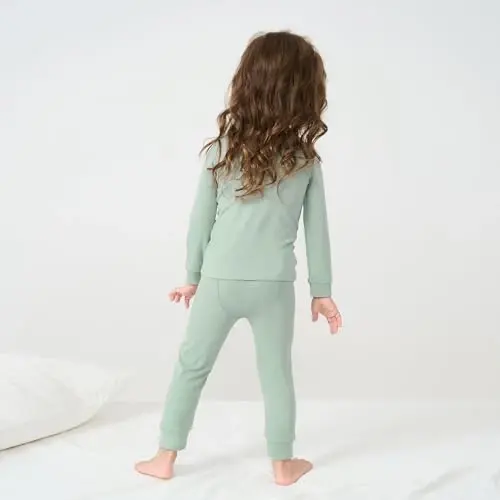 pureborn Bebek Pijama Takımı Pjs - Çocuk Küçük Çocuk Erkek Kız Kısa Uzun Kollu Dar Kesim Uyku Giysisi 2'li 18 Ay-7 Yaş - 4