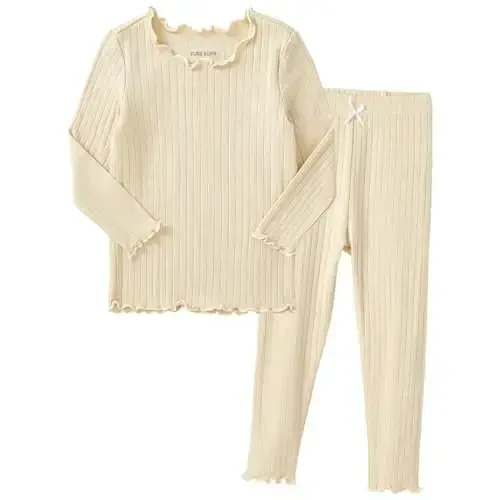 pureborn Baby Pajamas Set Pjs - Kids Toddler Boy Girl Short Long Sleeve Snug Fit Sleepwear 2pcs 18M-7Y 