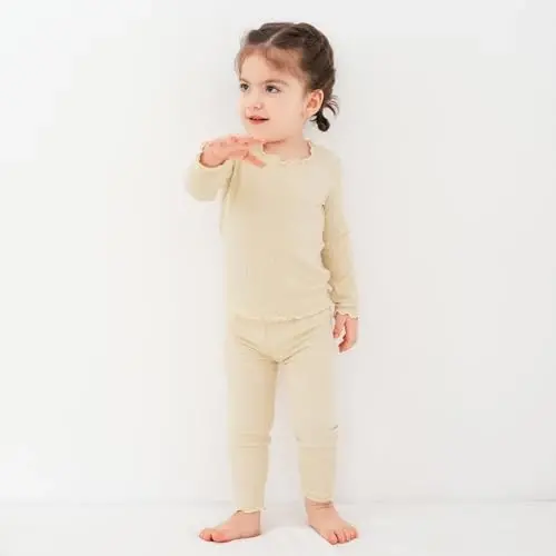 pureborn Baby Pajamas Set Pjs - Kids Toddler Boy Girl Short Long Sleeve Snug Fit Sleepwear 2pcs 18M-7Y - 2