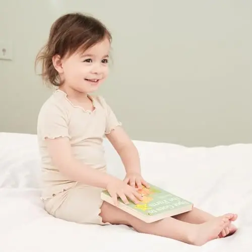 pureborn Baby Pajamas Set Toddler Snug Fit Cotton Sleepwear 2pcs 12M-7Y | Buttery soft, silky smooth, breathable, lightweight, ruffled cuffs, snug fit, gentle on skin - 3