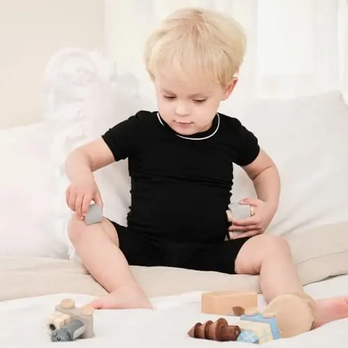 pureborn Baby Pajamas Set Toddler Snug Fit Cotton Sleepwear 2pcs 12M-7Y | Buttery soft, silky smooth, breathable, lightweight, ruffled cuffs, snug fit, gentle on skin - 3