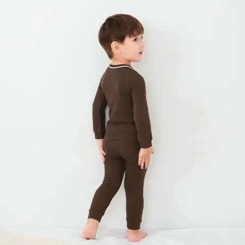 pureborn Baby Pajamas Set Toddler Snug Fit Cotton Sleepwear 2pcs 12M-7Y | Buttery soft, silky smooth, breathable, lightweight, ruffled cuffs, snug fit, gentle on skin - 3