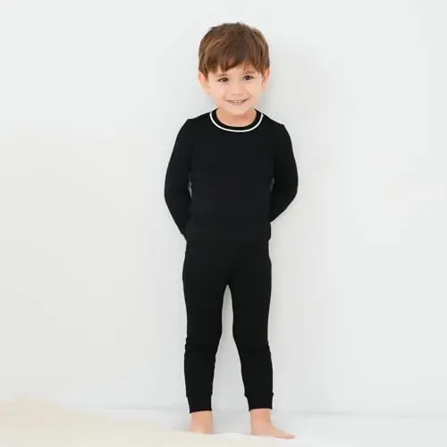 pureborn Baby Pajamas Set Toddler Snug Fit Cotton Sleepwear 2pcs 12M-7Y | Buttery soft, silky smooth, breathable, lightweight, ruffled cuffs, snug fit, gentle on skin - PUREBORN (1)