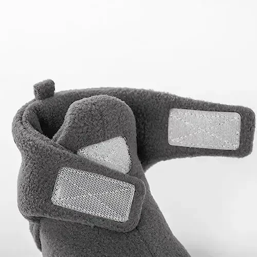 pureborn Unisex Baby Boy Girl Fleece Cozy Booties Warm Infant Shoes - 6