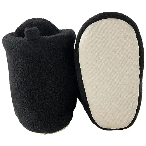 pureborn Unisex Baby Boy Girl Fleece Cozy Booties Warm Infant Shoes - 4