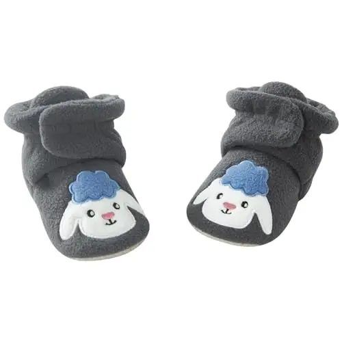 pureborn Unisex Baby Boy Girl Fleece Cozy Booties Warm Infant Shoes 