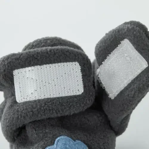 pureborn Unisex Baby Boy Girl Fleece Cozy Booties Warm Infant Shoes - 4
