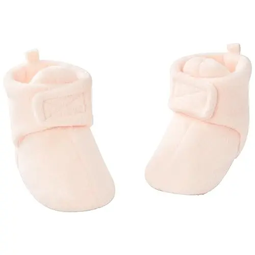 pureborn Unisex Baby Boy Girl Fleece Cozy Booties Warm Infant Shoes - 1