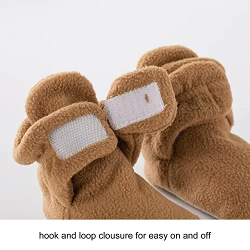 pureborn Unisex Baby Boy Girl Fleece Cozy Booties Warm Infant Shoes - 3