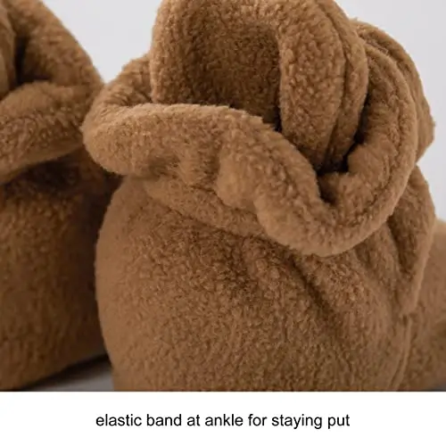 pureborn Unisex Baby Boy Girl Fleece Cozy Booties Warm Infant Shoes - 4