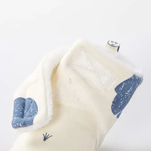 pureborn Unisex Baby Boy Girl Fleece Cozy Booties Warm Infant Shoes - 5