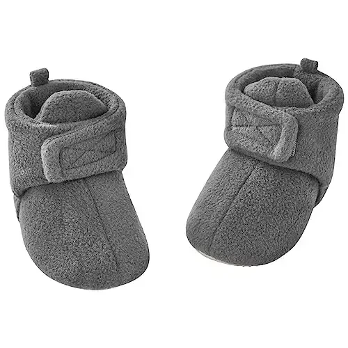 pureborn Unisex Baby Boy Girl Fleece Cozy Booties Warm Infant Shoes - PUREBORN