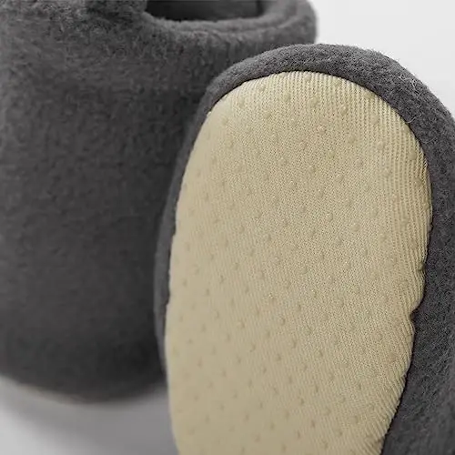 pureborn Unisex Baby Boy Girl Fleece Cozy Booties Warm Infant Shoes - 4