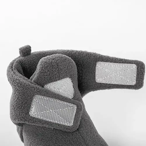 pureborn Unisex Baby Boy Girl Fleece Cozy Booties Warm Infant Shoes - 6