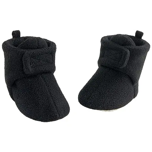 pureborn Unisex Baby Boy Girl Fleece Cozy Booties Warm Infant Shoes - 1