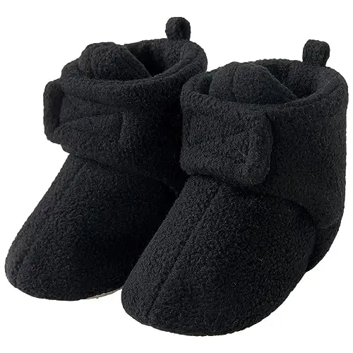 pureborn Unisex Baby Boy Girl Fleece Cozy Booties Warm Infant Shoes - 3