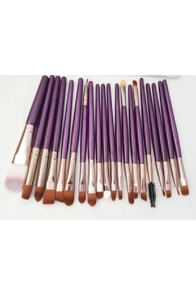 Purple 20 Piece Professional Makeup Brush Set - MUJGAN (1)