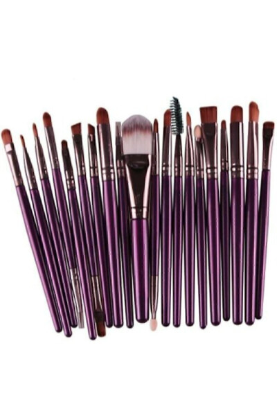 Purple 20 Piece Professional Makeup Brush Set - 3