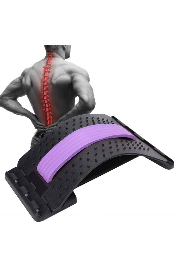 Purple Back Support Posture Corrector Spine Tool with Acupuncture and Massage Features - 2