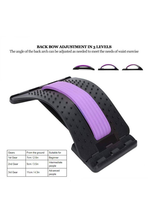 Purple Back Support Posture Corrector Spine Tool with Acupuncture and Massage Features - 3