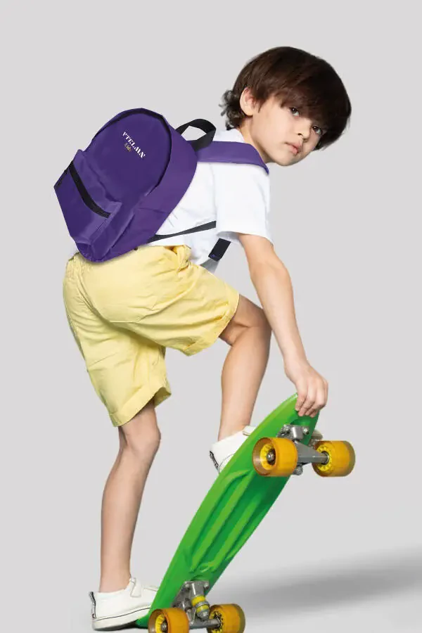 Purple Children's Kindergarten Preschool Backpack - 3