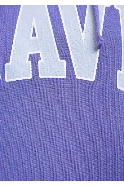 Purple Hooded Sweatshirt with Logo Print 1600361-70613 - 23