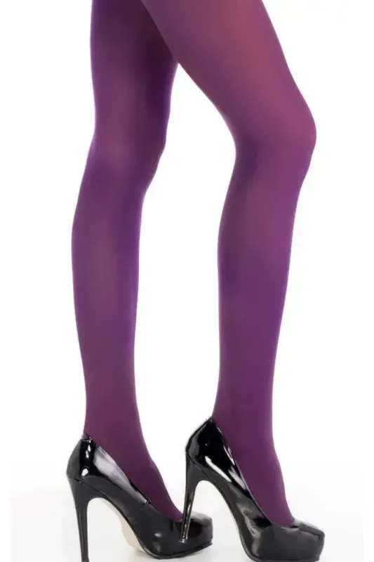 Purple Micro 40 Opaque Matte Tights-PURPLE - PENTI