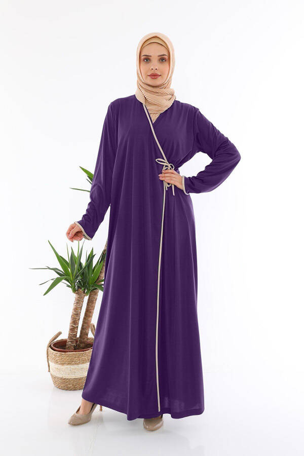 Purple Prayer Dress with Side Tie - 1