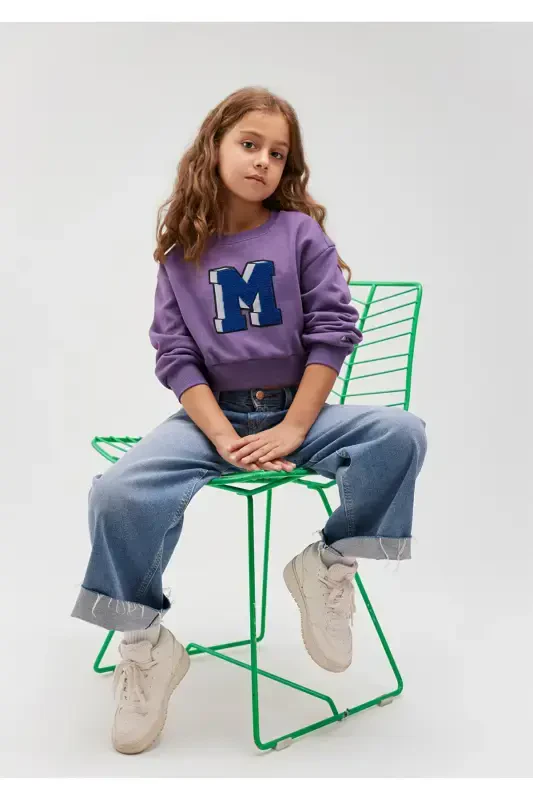 Purple Sweatshirt with M Logo 7s10079-88135 - MAVI