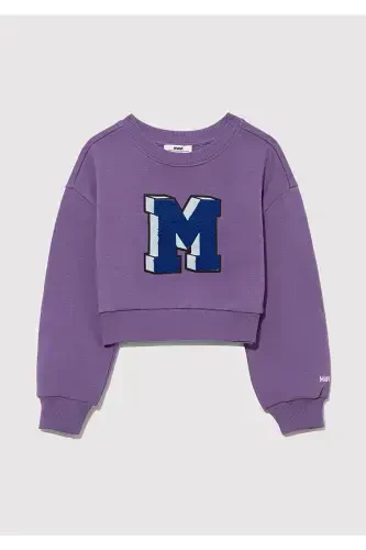 Purple Sweatshirt with M Logo 7s10079-88135 - MAVI (1)