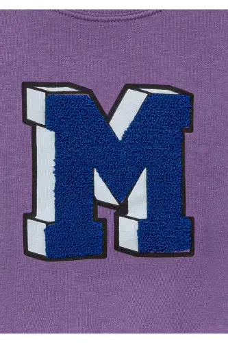 Purple Sweatshirt with M Logo 7s10079-88135 - 5