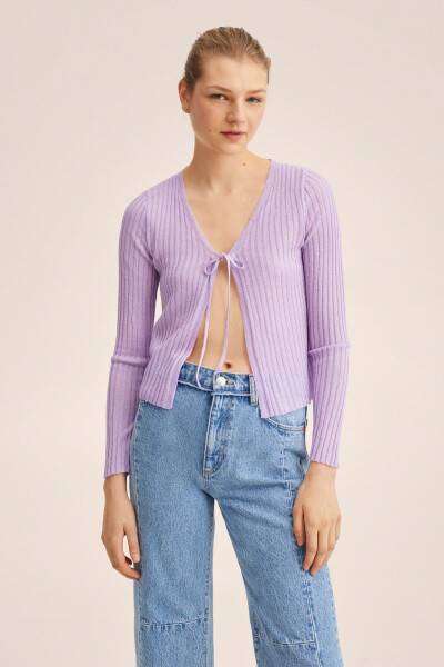 Purple Women's Cardigan 27025805 - MANGO WOMAN (1)