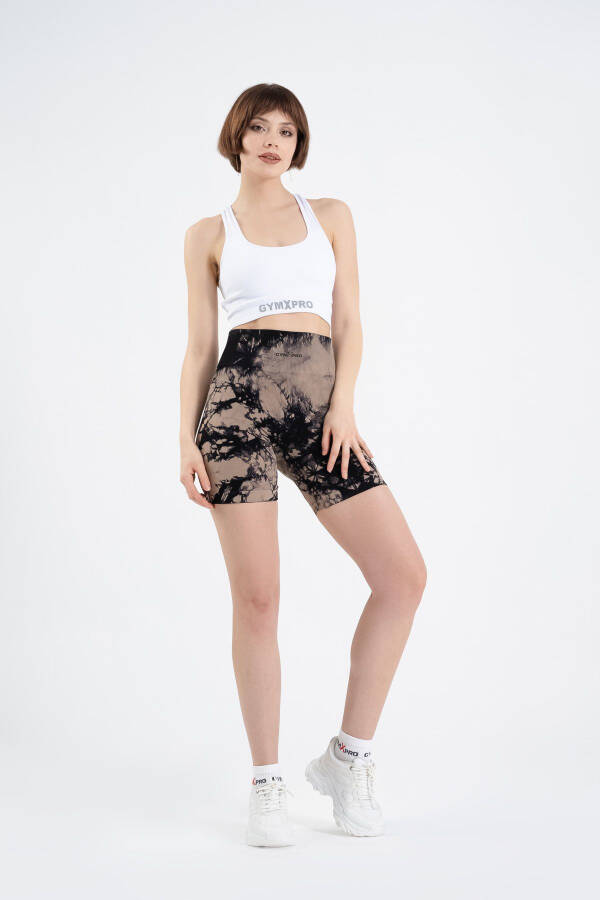 Push-up Detail Sports Tie-Dye Shorts - 1