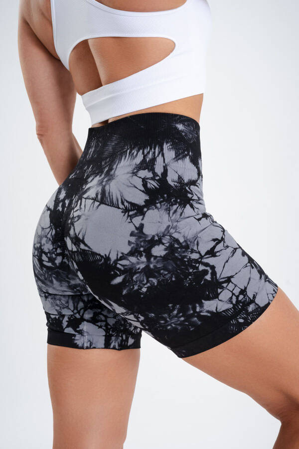 Push-up Detailed Sport Tie-Dye Shorts - 5