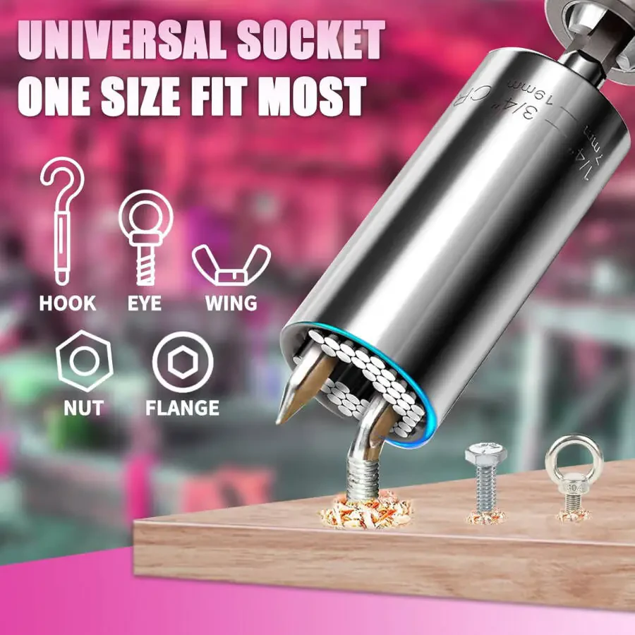 Pushti asboblar to'plami, 3,6 V elektr tornavida va universal rozetkali asboblar bilan 205 dona uy asboblar to'plami, saqlash uchun asboblar sumkasi bilan pushti asboblar to'plami, ayollar uchun asboblar to'plami, sovg'a, uyni ta'mirlash, yotoqxona uchun - 5