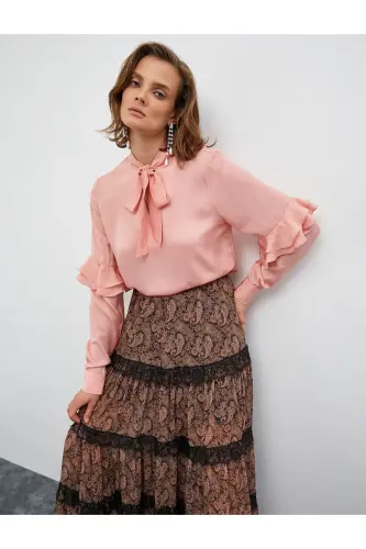 Pushti ayollar bluzasi 4WAK60028EW-PEMBE - KOTON (1)