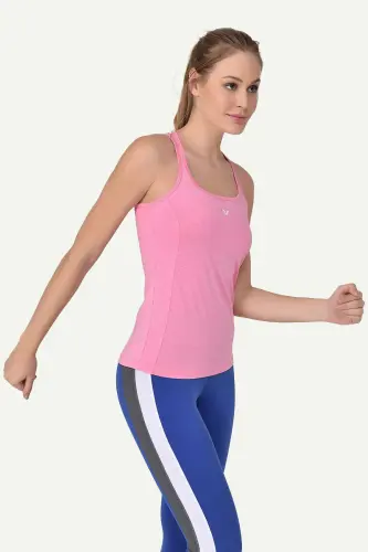 Pushti Ayollar Keng Yaka Nafas Oladigan Yelkasiz Sportchilar Mashg'uloti Tank Top Yugurish Atletik Futbolkasi 8604 - 7